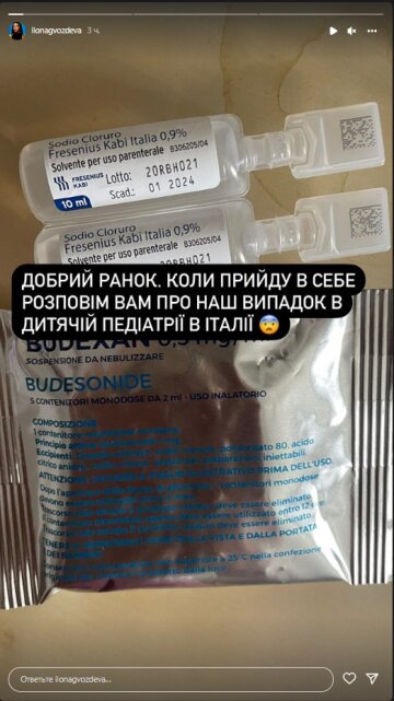 Ілона Гвоздьова, скріншот: Instagram Stories