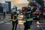 Пожар в Голосеевском районе Киева после атаки