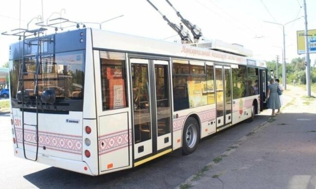Запорожский трамвай в городе