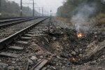 Российский удар по железной дороге в Запорожье