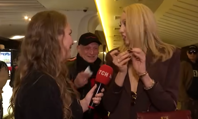 Оля Полякова и Вадим Буряковский, кадр из интервью