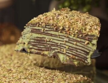 Шоколадный блинный торт: фото скрин рецепта