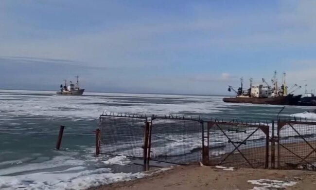 Порт в Бердянске, фото: скриншот из видео