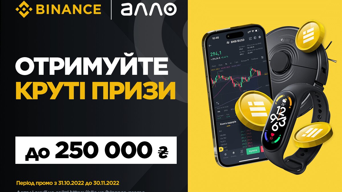 Выиграйте iPhone 14 и 250 BUSD в акции АЛЛО и Binance - ЗНАЙ ЮА