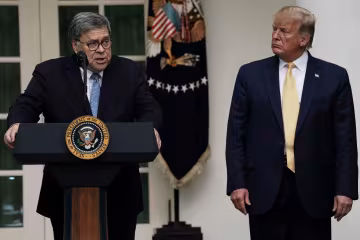 Вільям Барр і Дональд Трамп, Newsweek