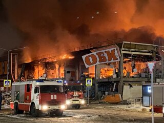 Пожежа в росії, фото із соцмереж