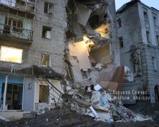 Зруйнований будинок у Харкові, фото: Telegram Харків зараз