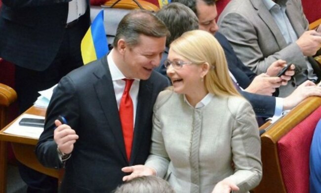 Юлия Тимошенко и Олег Ляшко, фото из свободных источников