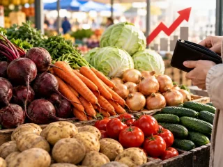 Овощи для борща на рынке