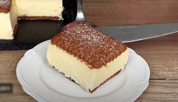 Торт из печенья, кадр из видео