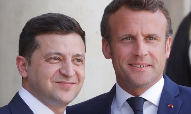 Зеленский и Макрон, скриншот: Youtube