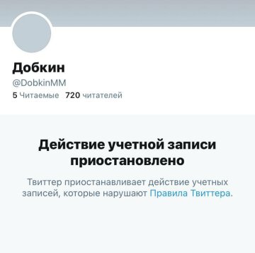 Twitter Михайла Добкіна, фото: скріншот