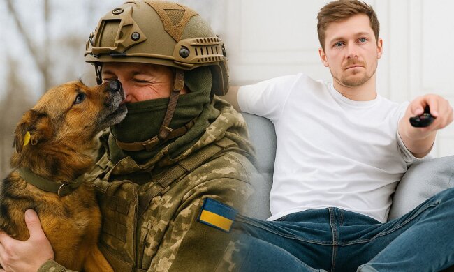 Военный и уклонист, уклонение от мобилизации. Фото Знай.ua