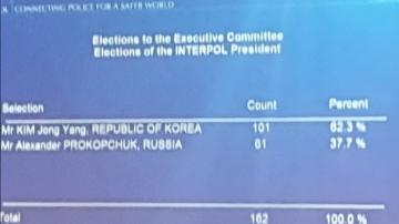 Результати голосування з виборів глави Інтерполу