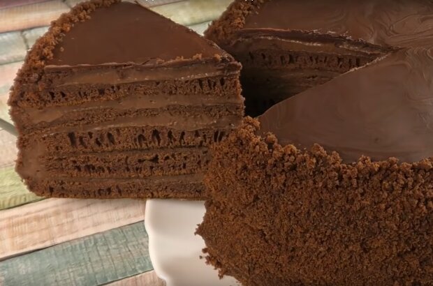 Шоколадный торт, кадр из видео