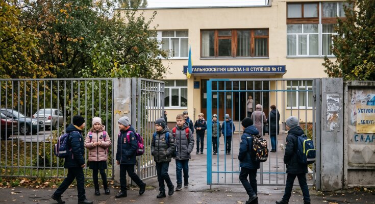 школа фасад учні