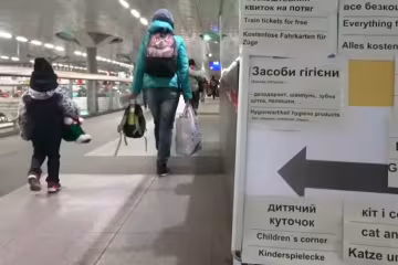 Українські біженці. Фото: скрін youtube