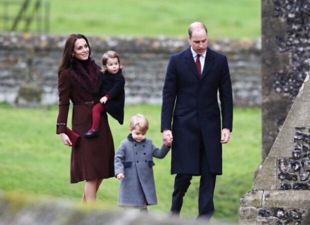 Кейт Міддлтон та принц Вільям з дітьми, фото: Getty Images