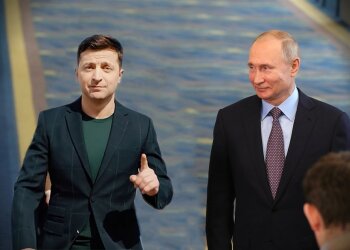 Владимир Зеленский и Владимир Путин, фото из свободных источников