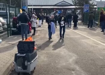 Украинские беженцы. Фото: скрин youtube