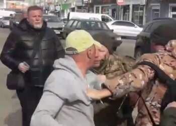 мобілізація в Полтаві \ кадр з відео