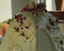 Сирна фисташкова паска: фото скрін рецепта