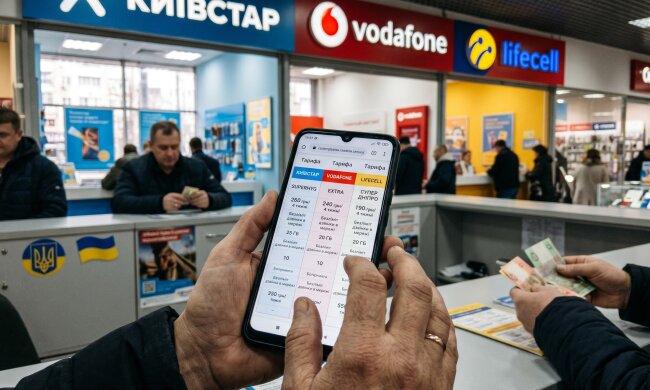 тарифи Київстар Vodafone lifecell мобільний зв'язок