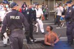протест в Австралії, скріншот з відео