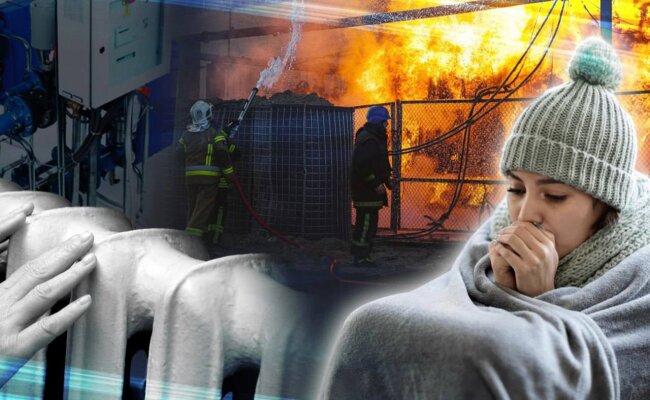 Отопление, обстрелы, коллаж из свободных источников