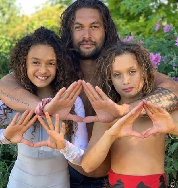 Джейсон Момоа з дітьми, фото з instagram