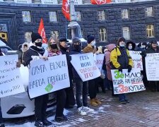 Партия «Держава» провела под Кабмином протест