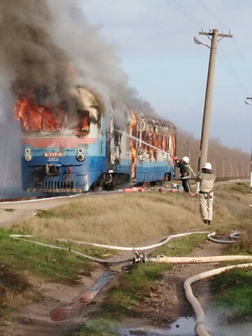 Пожар в поезде, news.pn