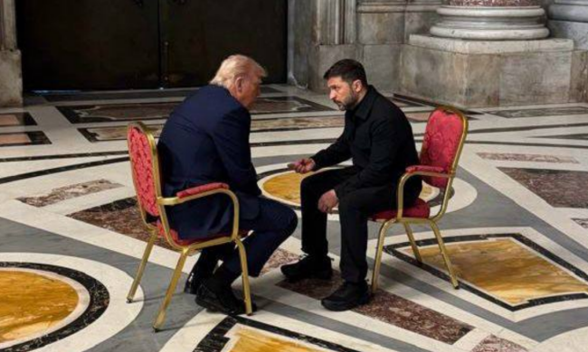 Дональд Трамп та Володимир Зеленський, кадр з відео