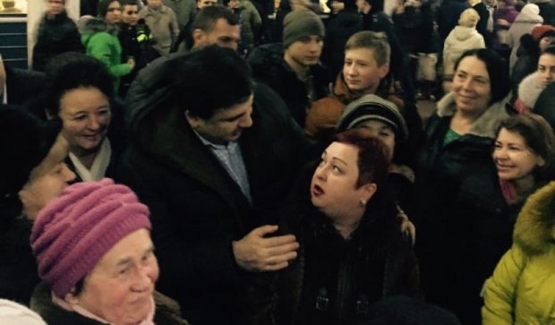 Саакашвили удивил пассажиров харьковского метро