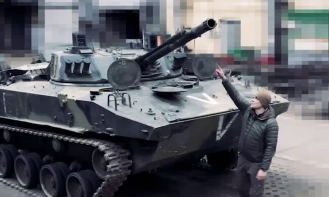 Техніка окупантів, скріншот з відео
