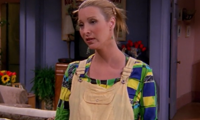 Ліза Кудроу в ролі Фібі Буфе, кадр з серіалу "Друзі"