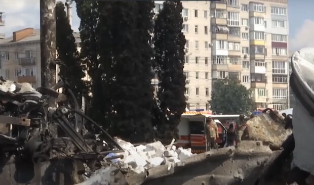 Ракетний удар рф по Вінниці, скріншот з відео