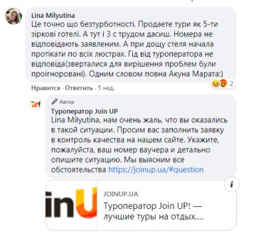 Коментар Олени Мілютіної, скріншот: Facebook