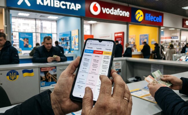 тарифи Київстар Vodafone lifecell мобільний зв'язок
