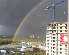 Киян вразила перша осіння веселка (фото)