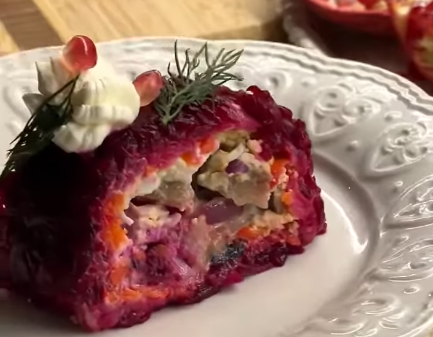 Салатный рулет: фото скрин рецепта