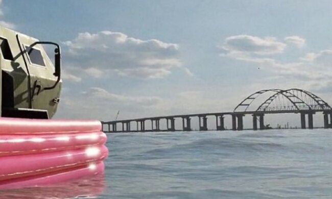 Военная техника у крымского моста. Фото: скриншот Telegram