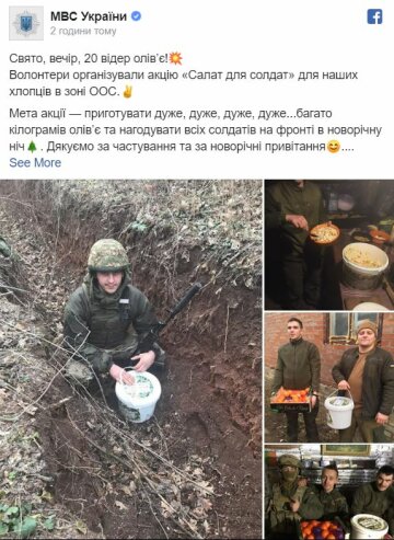 Публикация МВД Украины, Facebook