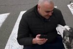 Загублений пес із Бучі нарешті зустрівся з господарем, скріншот