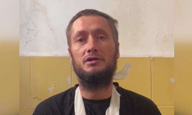 Пленный оккупант. Фото: скриншот Telegram