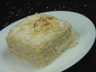 Кокосовый мини торт, скриншот: YouTube