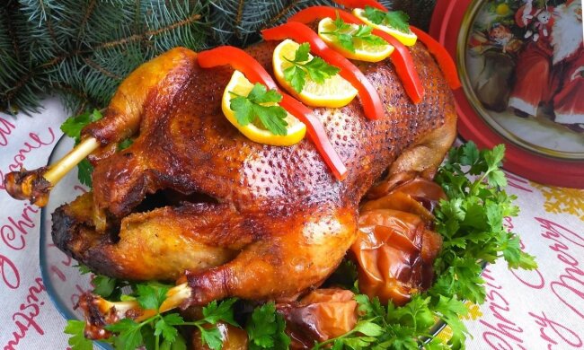 Запечений гусак на Різдво, фото 1000.menu