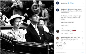 Скріншот привітань, sussexroyal