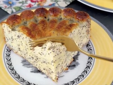 Маково-яблочный манник: фото скрин рецепта