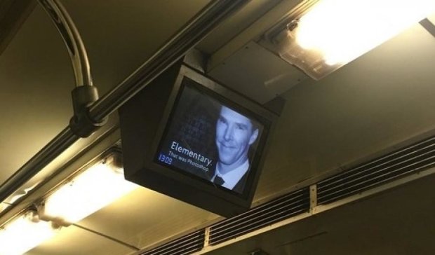 В метро Киева  снова показывают "Шерлока"